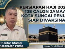 Persiapan Haji 2026: 128 Calon Jamaah Kota Sungai Penuh Siap Divaksinasi