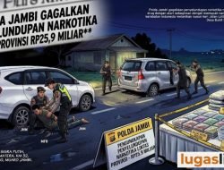 Gagalkan Penyelundupan Narkotika Polda Jambi Amankan Narkoba Senilai Rp25,9 Miliar