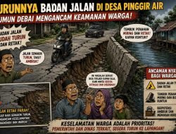 Badan Jalan Retak, Warga Pinggir Air Minta Perbaikan