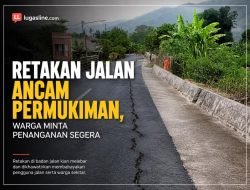Retakan Jalan Ancam Permukiman, Warga Minta Penanganan Segera