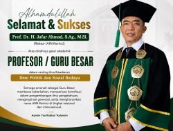 Selamat! Rektor IAIN Kerinci Jafar Ahmad Resmi Jadi Profesor Ilmu Politik