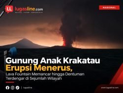 Gunung Anak Krakatau Erupsi Menerus, Lava Fountain Memancar hingga Dentuman Terdengar di Sejumlah Wilayah